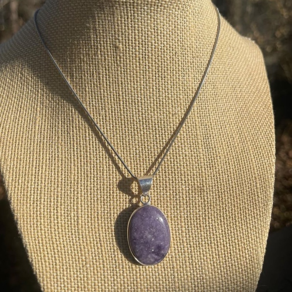 Lepidolite Statement Crystal Necklace - image 4